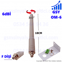 GSM Sinyal Yükseltici 6dBİ ÇUBUK ANTEN GSY OM-6