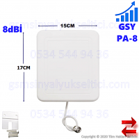 GSM Sinyal Yükseltici 8dBİ PANEL ANTEN GSY PA-8