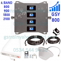 GSY 800 GSM Sinyal Yükseltici (800-900-1800-2100) 