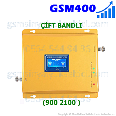 GSM Çift Bandlı Sinyal Yükseltici - 2 İç Antenli