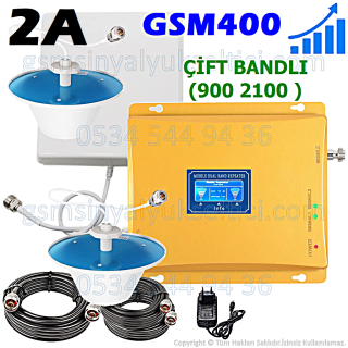 GSM Çift Bandlı Sinyal Yükseltici - 2 İç Antenli