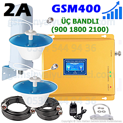 GSM Çift Bandlı Sinyal Yükseltici - 2 İç Antenli