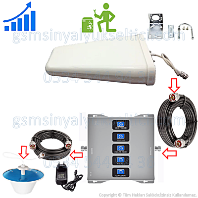 GSM Beş Bandlı Sinyal Yükseltici - 2 İç Antenli