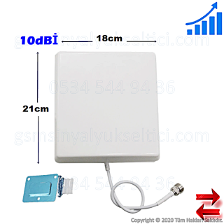 GSM Sinyal Güçlendirici 10dBİ PANEL ANTEN